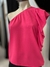 Blusa 1 Hombro Vuelo Crep Lino _ 40359 - tienda online