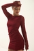 Vestido Tull Frunce con Forro _ 43483