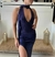 Vestido Ata Cuello Foil _ 43564 - comprar online