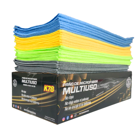 Caja paño de microfibra multiuso 40x40 - 24 UND