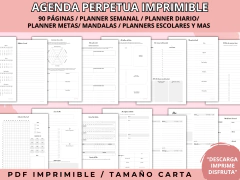 Planificador Sin Fechas/Agenda Perpetua - Archivo Imprimible