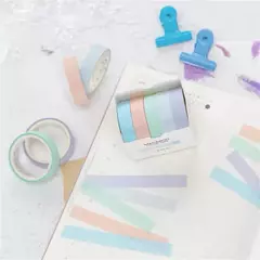 Paquete 5 Cintas Adhesivas Washi Multicolor - MERAKI.PLANNERS