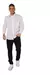Camisa Manga Larga Lisa Hombre Con Bolsillo TALLE ESPECIAL BLANCO - comprar online