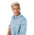 Camisa Manga Larga Lisa Hombre Variedad Colores Con Bolsillo CELESTE en internet