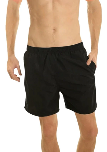 Short De Baño Hombre Prince Liso NEGRO
