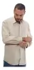 Camisa Manga Larga Lisa Hombre Con Bolsillo BEIGE - comprar online