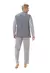 Pijama Hombre PRINCE Invierno 100% Algodon RAYADO AZUL CON GRIS en internet