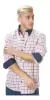 Camisa Escocesa Hombre Manga Larga Corte Clásico C/ Bolsillo BLANCO C/ROJO - Wacky Indumentaria