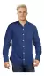 Camisa Manga Larga Lisa Hombre Con Bolsillo AZUL OSCURO