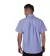 Camisa Manga Corta Rayada Con Bolsillo Celeste MODELO 5 - comprar online
