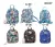 Mochila Wacky 10lts Nina con estampas stickers negra/roja - comprar online