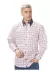 Camisa Escocesa Hombre Manga Larga Corte Clásico C/ Bolsillo BLANCO C/ROJO