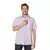 Camisa Manga Corta Lisa Hombre Con Bolsillo LILA SUAVE