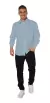 Camisa Manga Larga Lisa Hombre Con Bolsillo AZUL ACERO - comprar online