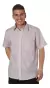 Camisa Manga Corta Lisa Hombre Con Bolsillo GRIS CLARO