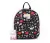 Mochila Wacky 10lts Nina con estampas stickers negra/roja