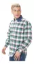 Camisa Escocesa Hombre Manga Larga Corte Clásico C/ Bolsillo VERDE - Wacky Indumentaria