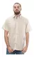 Camisa Manga Corta Lisa Hombre Con Bolsillo BEIGE - Wacky Indumentaria