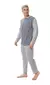 Pijama Hombre PRINCE Invierno 100% Algodon RAYADO AZUL CON GRIS