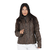 Campera Eco Cuero Color Cafe Con Capucha