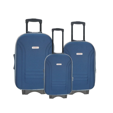 Set De Valijas Wacky Lisos Rueda Roller AZUL MARINO