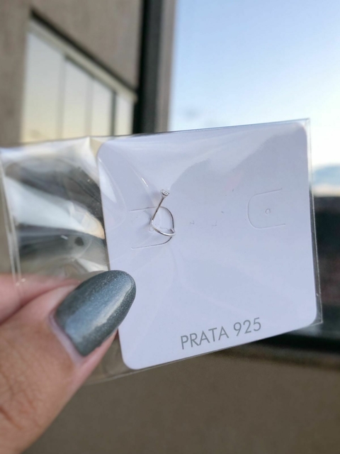 Piercing para Nariz Ponto de Luz na Prata 925