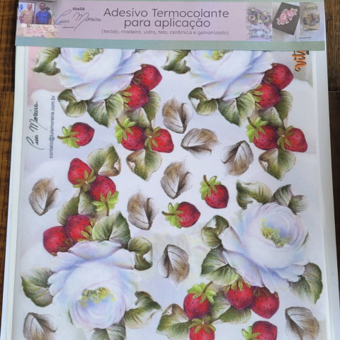 Adesivo Termocolante Rosas com Morangos | Cod. RO15