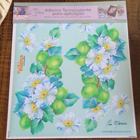 Adesivo Termocolante Flores com Limão | Cod. SM14