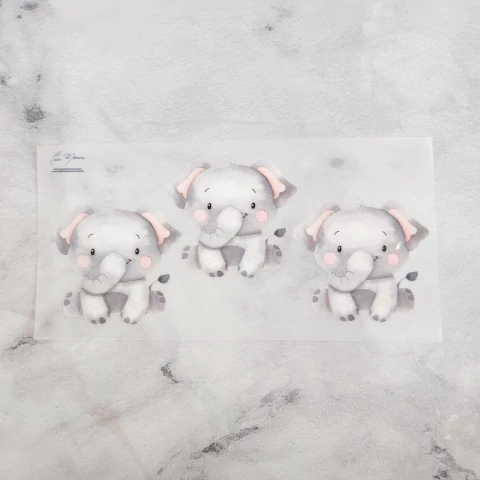 Adesivo Digital Toque Zero | Linha Baby Zoo: Elefantinho | Cod. SAF04