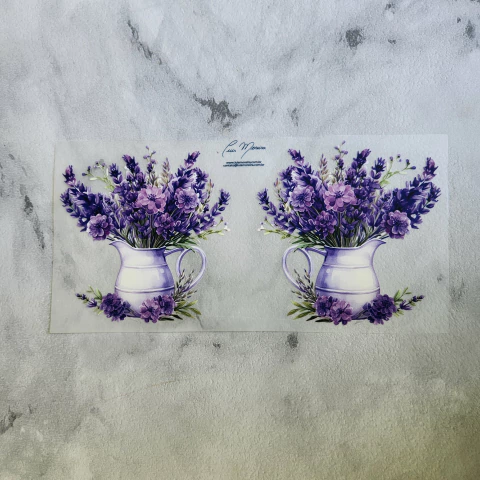 Adesivo Digital Toque Zero | Linha Verão Florido: Lavandas da Provence | Cod. VFL006