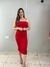 Vestido drapeado alça - Rica e Bela
