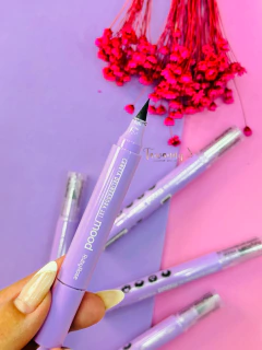 caneta delineadora 2x1 gatinho carimbo