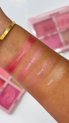 Paleta De Blush E Iluminador Blush Shine Rose Gold Ruby Rose