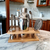 SET 7PCS COCKTAIL 350ML CON BASE DE MADERA BZK9-7