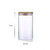 FRASCO DE VIDRIO CON TAPA DE BAMBOO 65*150 BZSJ1124-9 - AJUERA MATES DE ALGARROBO