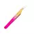 Pinça Golfinho Rosa e Dourada Brilhosa
