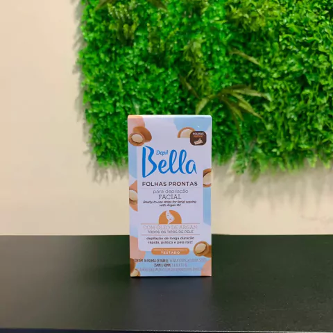 Folhas Prontas Depil Bella Facial Mel com Oloe Vera 16uni