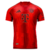 Camisa de futebol do Bayern de Munique, na cor vermelha, com detalhes em preto e logo da Adidas.