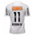 Camisa Retro branca do Santos FC Nike com detalhes em preto, logotipo da Nike e patrocinadores BMG e Netshoes. Neymar Jr 
