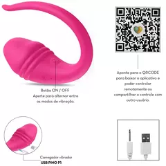 Vibrador em formato de glande por App na internet