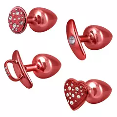 Kit Plug Anal com Base Removível-3,3x4,9cm - Atitude Boutique 