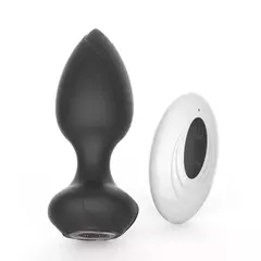 Plug Anal Silicone 10 Vibrações Com Controle Sem Fio