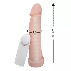 Pênis em Cyberskin com Vibro e Vértebra 18 X 4,5Cm Linha Pura Ambição - comprar online