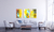 Kit 3 Quadros Decorativos Trio Abstrato Amarelo na internet