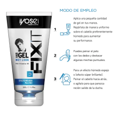 GEL PARA EL CABELLO - FIXIT - EFECTO MOJADO - 150 grs. - IYOSEI