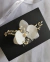 Acessório de cabelo para noiva arranjo pin Orquídea branca pérolas cristais MILAN