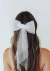 Prendedor de cabelo laço de tule pérolas