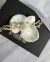 Imagem do Acessório de cabelo para noiva arranjo pin Orquídea branca pérolas cristais PARIS