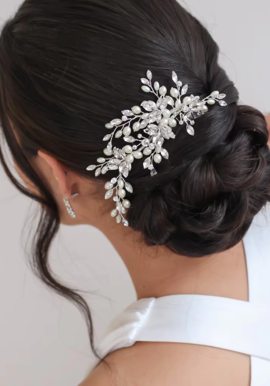 Acessório de cabelo para noiva grinalda ISA M.