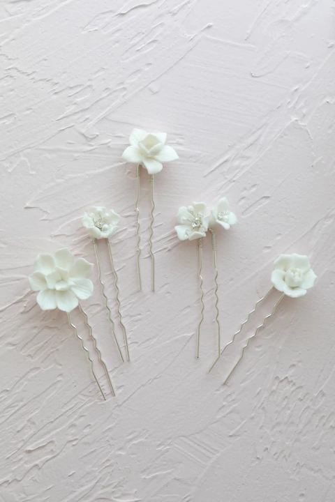 Acessório de Cabelo Noiva Pins Grampos Florais